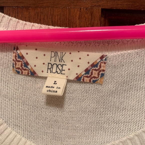 Pink Rose thin sweater - Picture 3 of 3